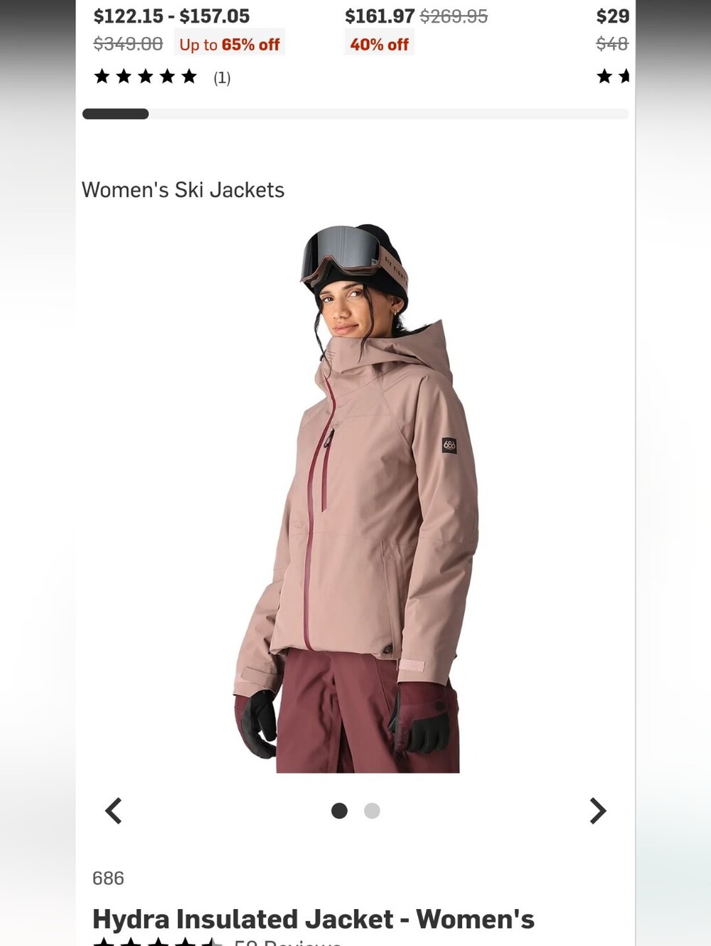 686 Women's Hydra Insulated Ski Snow Jacket